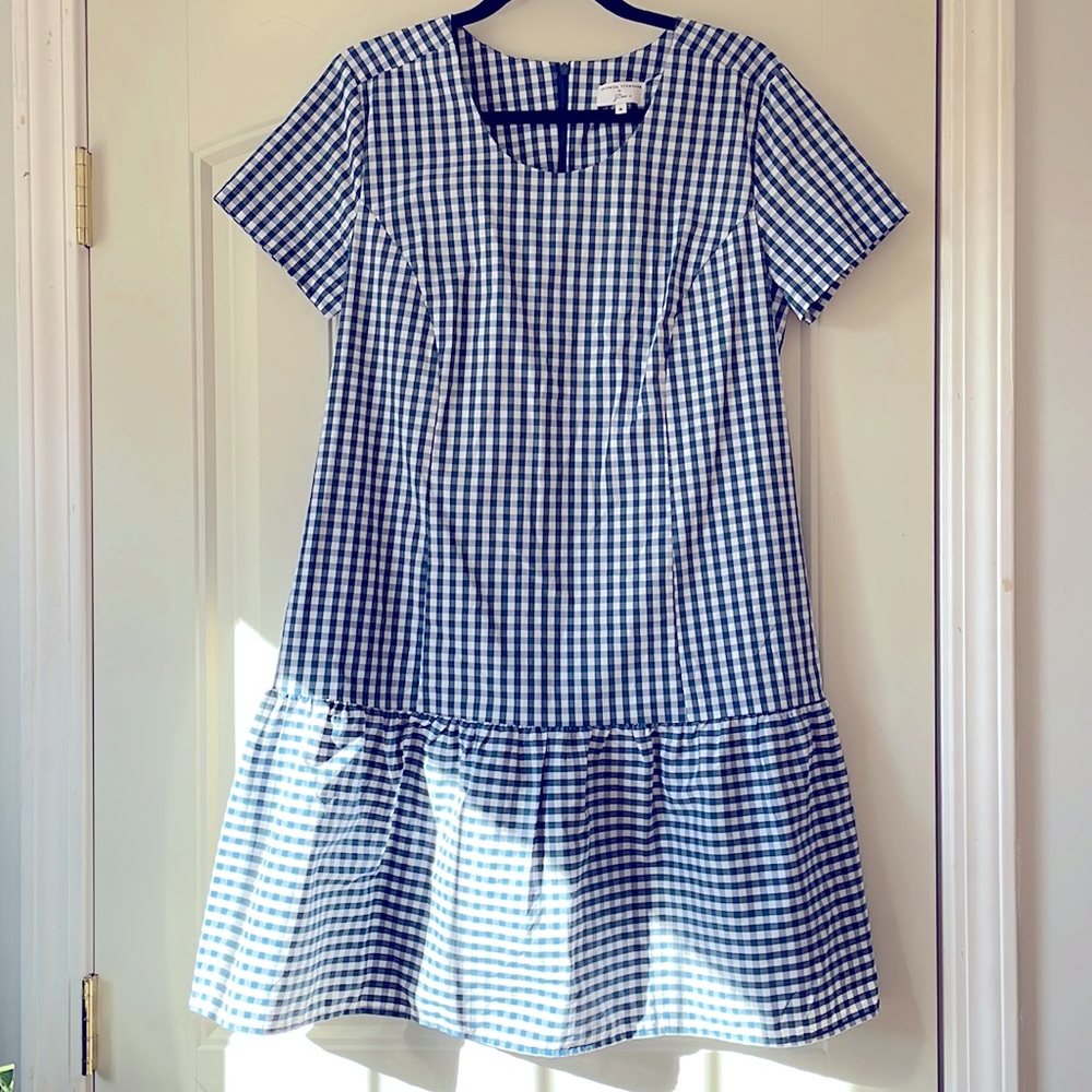 J. Crew Blue Gingham Dress